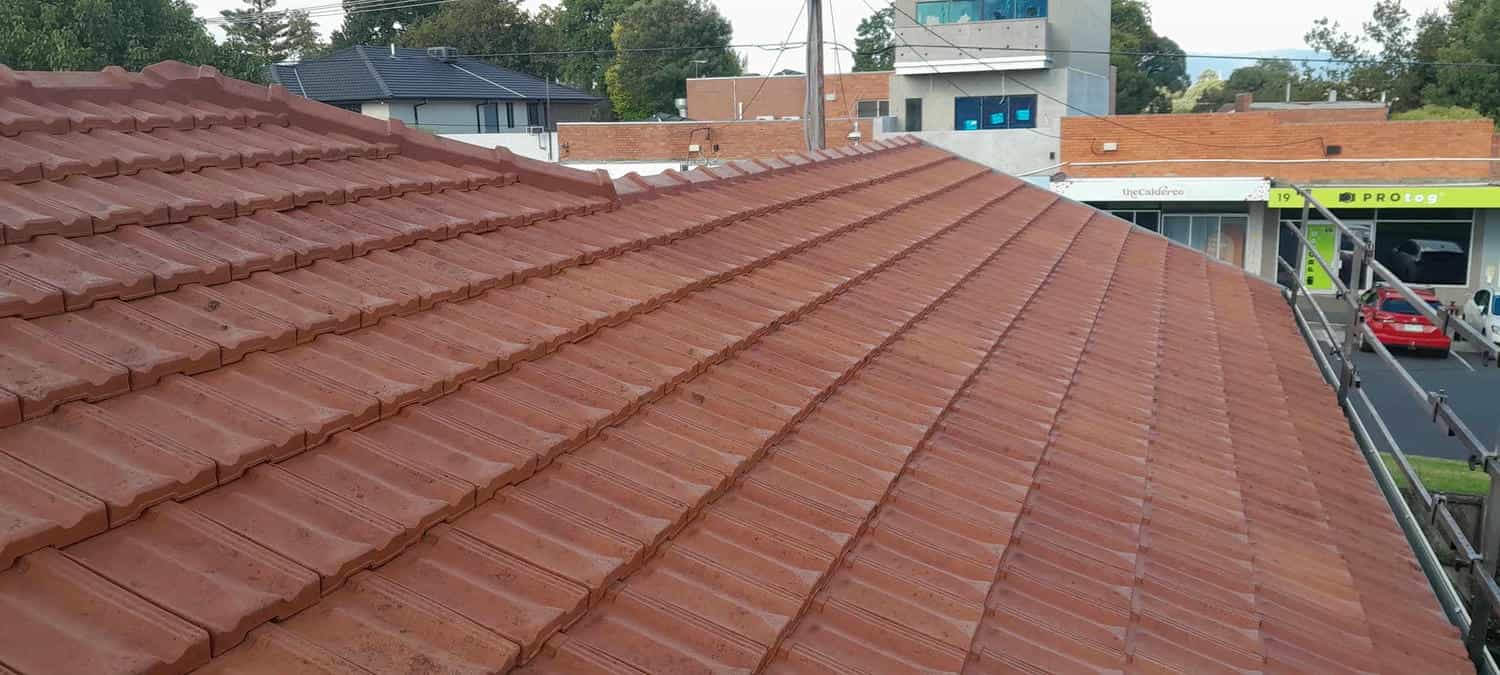Terracotta roof restoration project photo in Mitcham