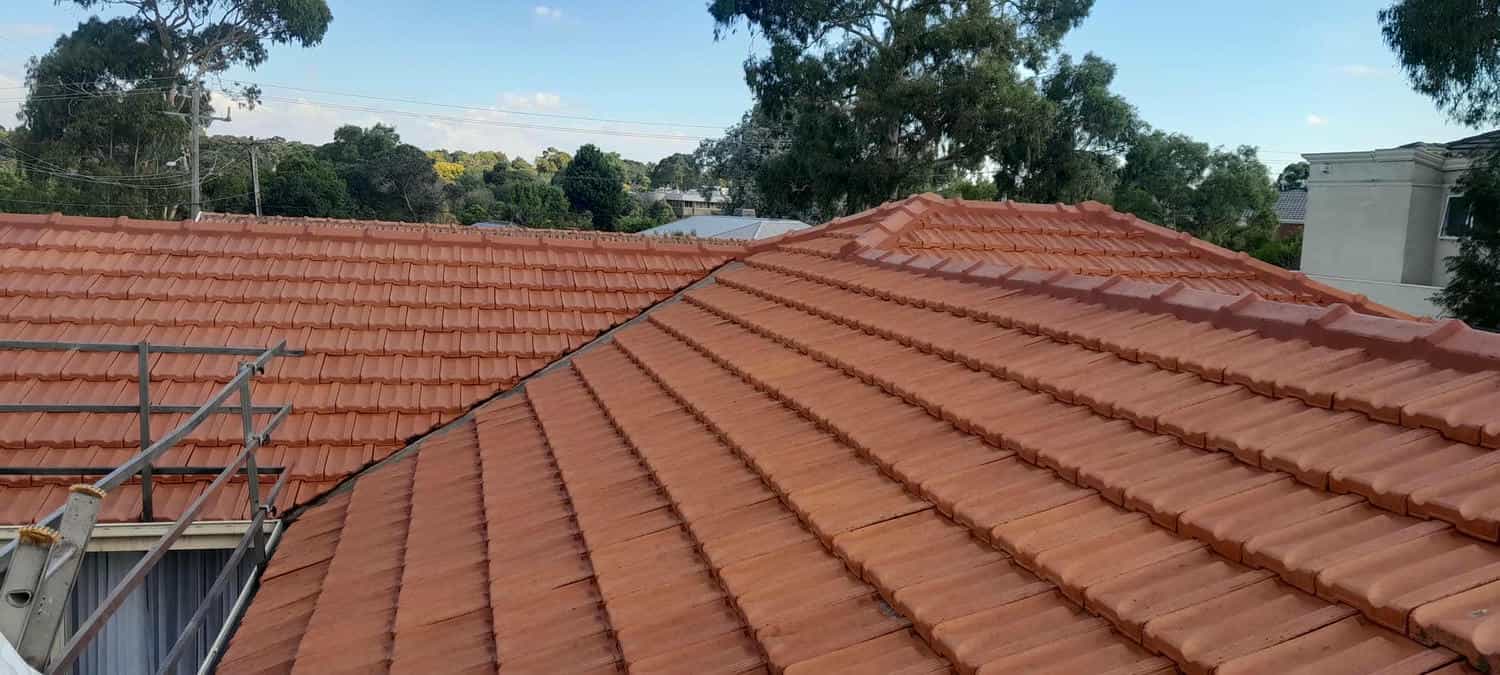 Terracotta roof restoration project photo in Mitcham