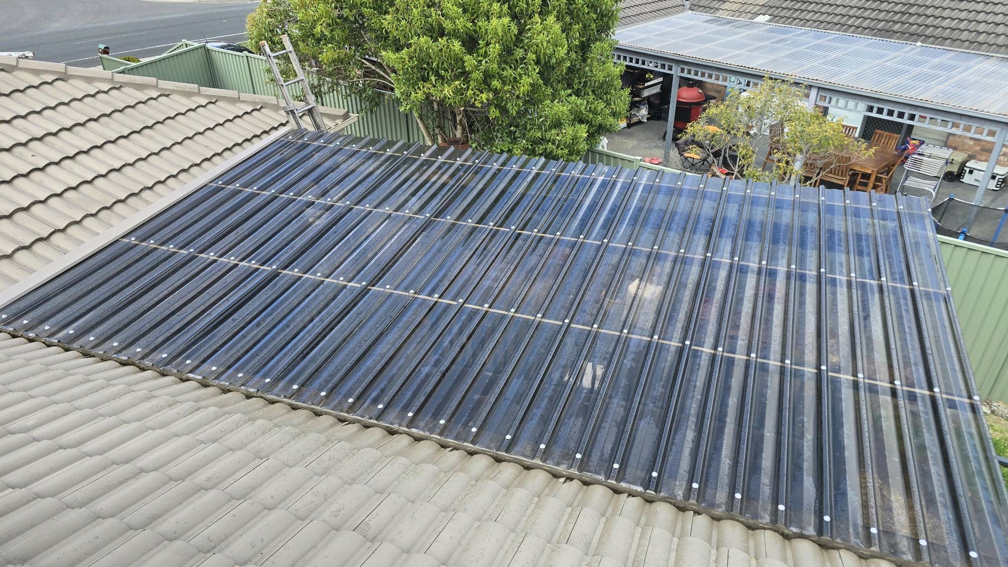 Polycarbonate roofing project photo in Berwick