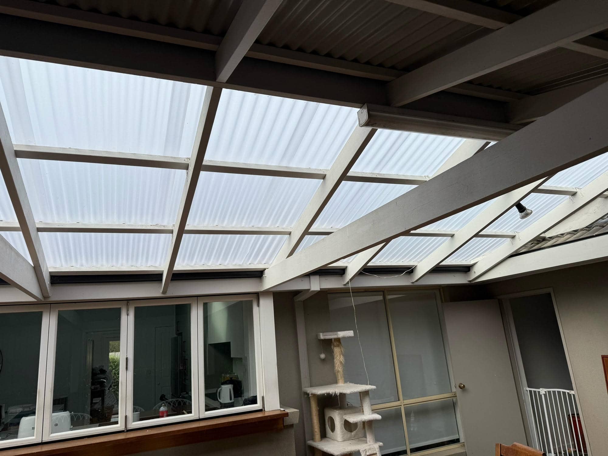 Polycarbonate roofing project photo in Frankston South