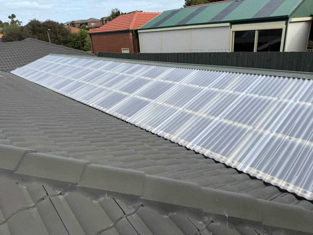 Polycarbonate roofing project photo in Frankston South