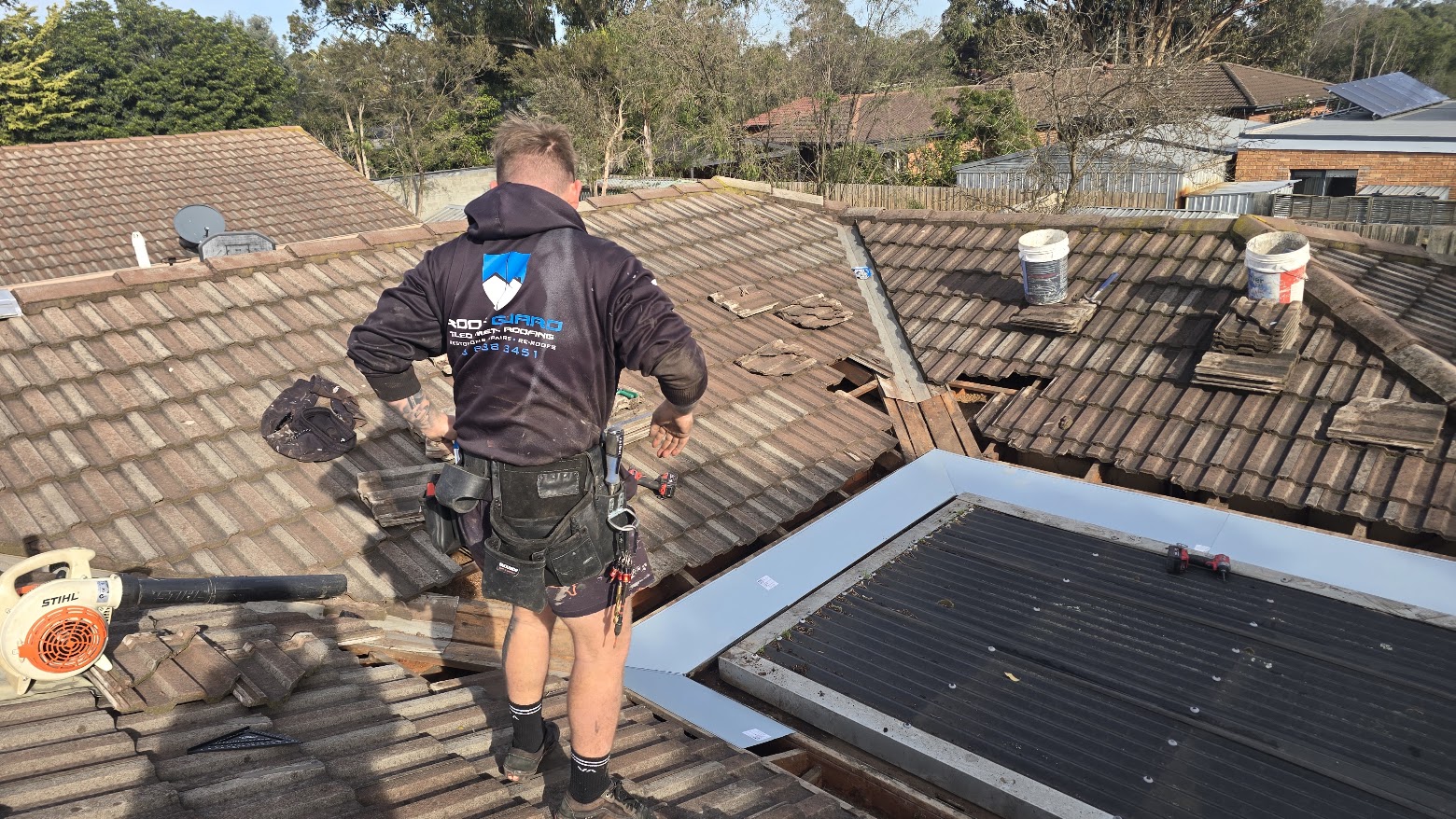 Metal roof sheets on a Melbourne home