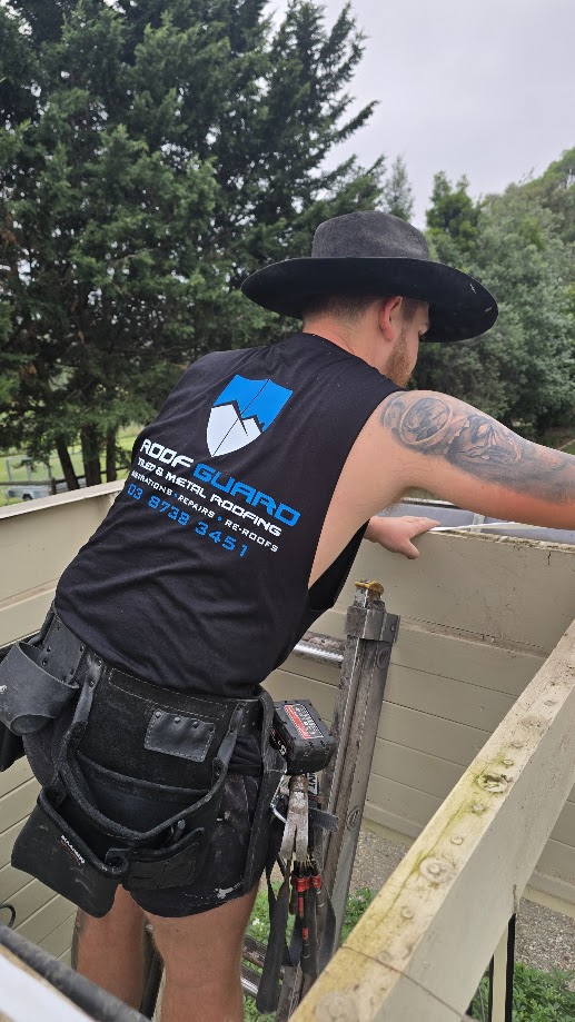 Roof Guard roofers working on a Melbourne home
